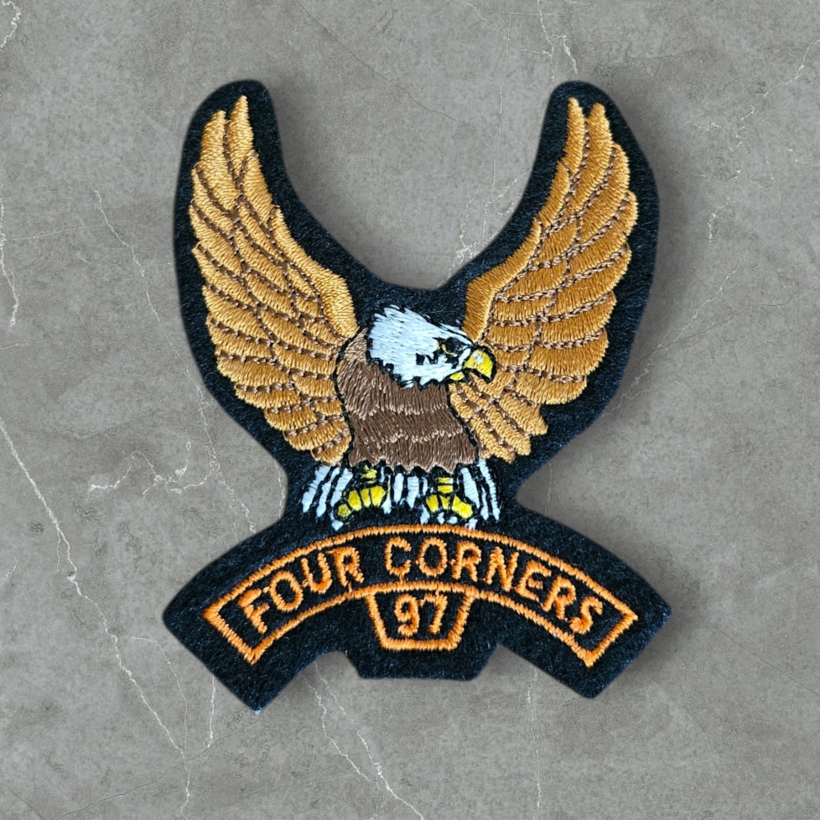Vintage 1997 Harley-Davidson Four Corners Motorcycle Rally Eagle Patch Bikers