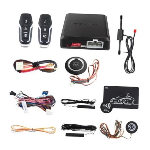 EC002-FO2 Smart Key PKE car Alarm System, Passive Entry, Push Start Button,