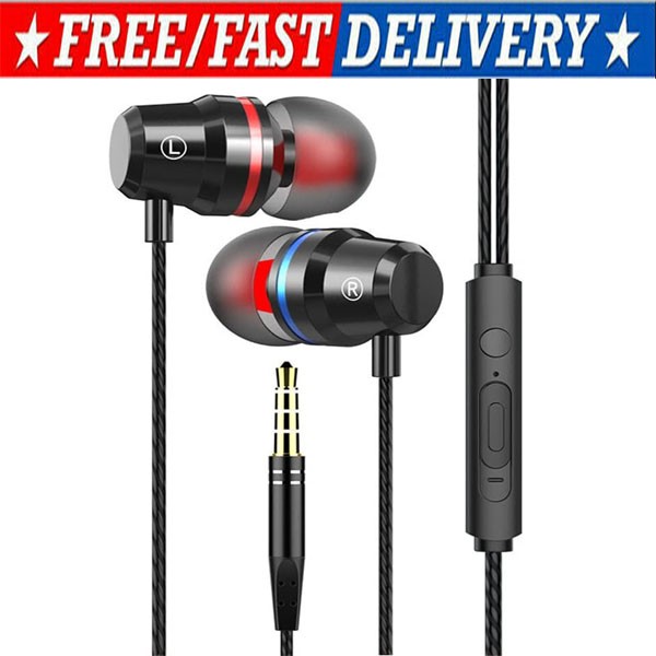 HIFI Bass Stereo Wired Earbuds Headset In-Ear Earphone Headphone 3.5mm USB-C Lot