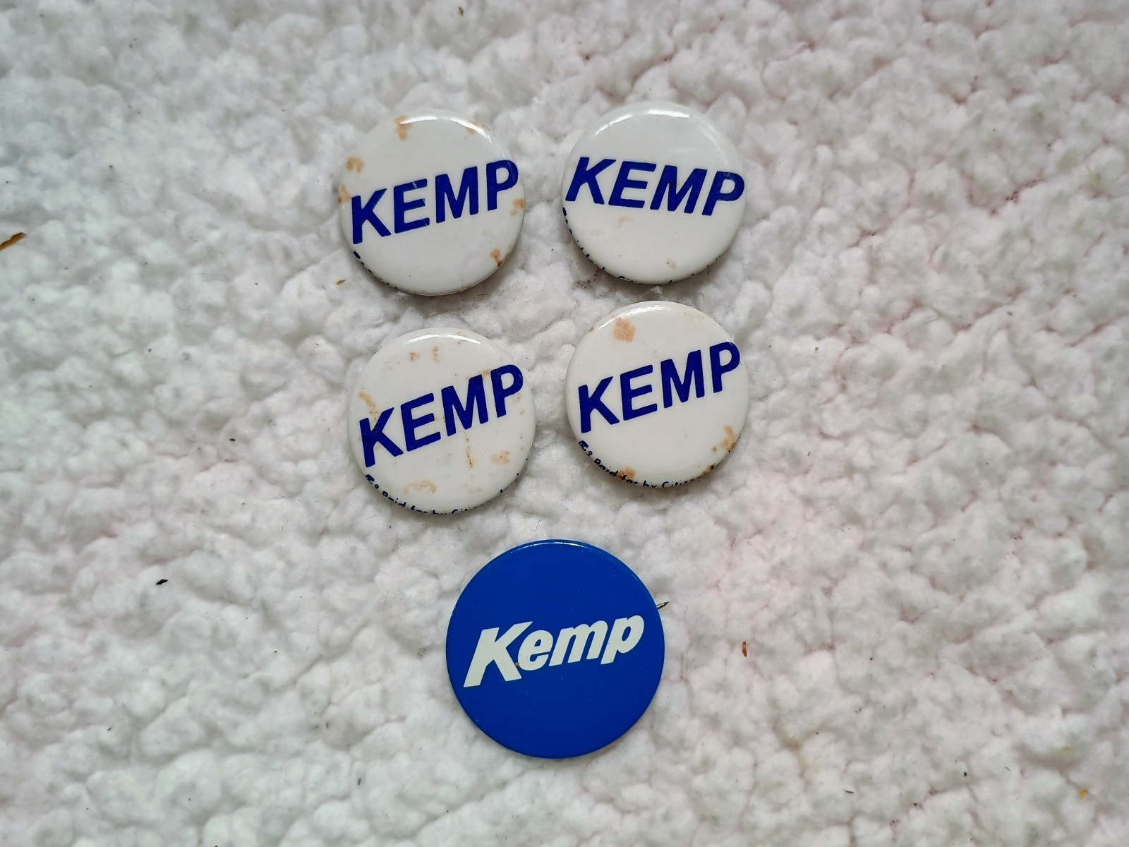 Jack Kemp Political Buttons  Set of five