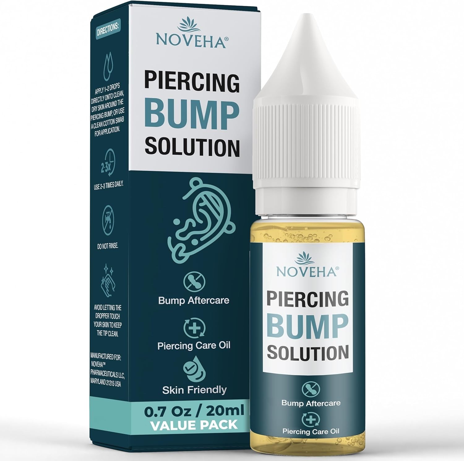 Piercing Bump Solution 20ml for Keloid Reduction | Soothing Solution Tea Tree...