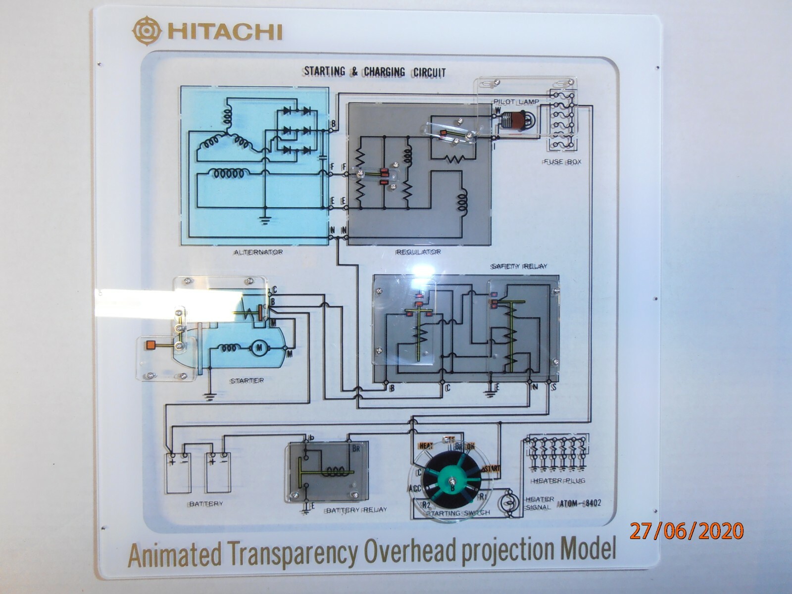 Overhead Projector Animated Transparencies. Key switch Start/Stop system.