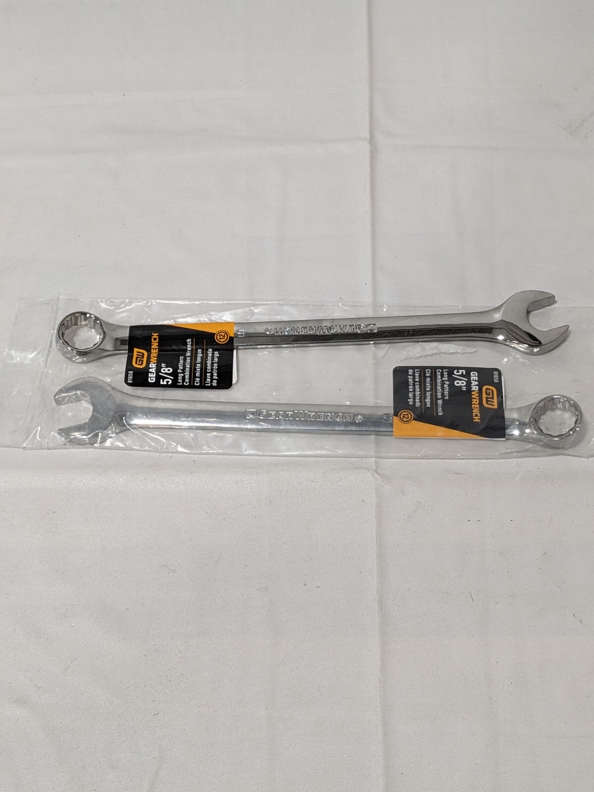 GEARWRENCH Combination Wrench: 5/8" Head Size 9-1/2" OAL Qty 2 81658