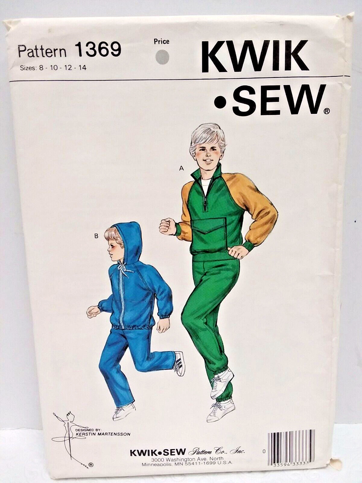 Vintage 1984 Kwik-Sew Pattern 1369 Size 8-14 Boy's Jackets & Pants UNCUT