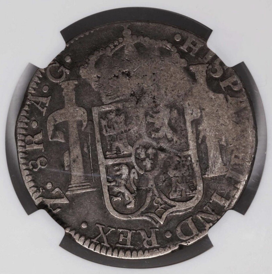 Mexico 8 Reales 1817 ZS NGC: VG Details “Zacatecas”. #C407
