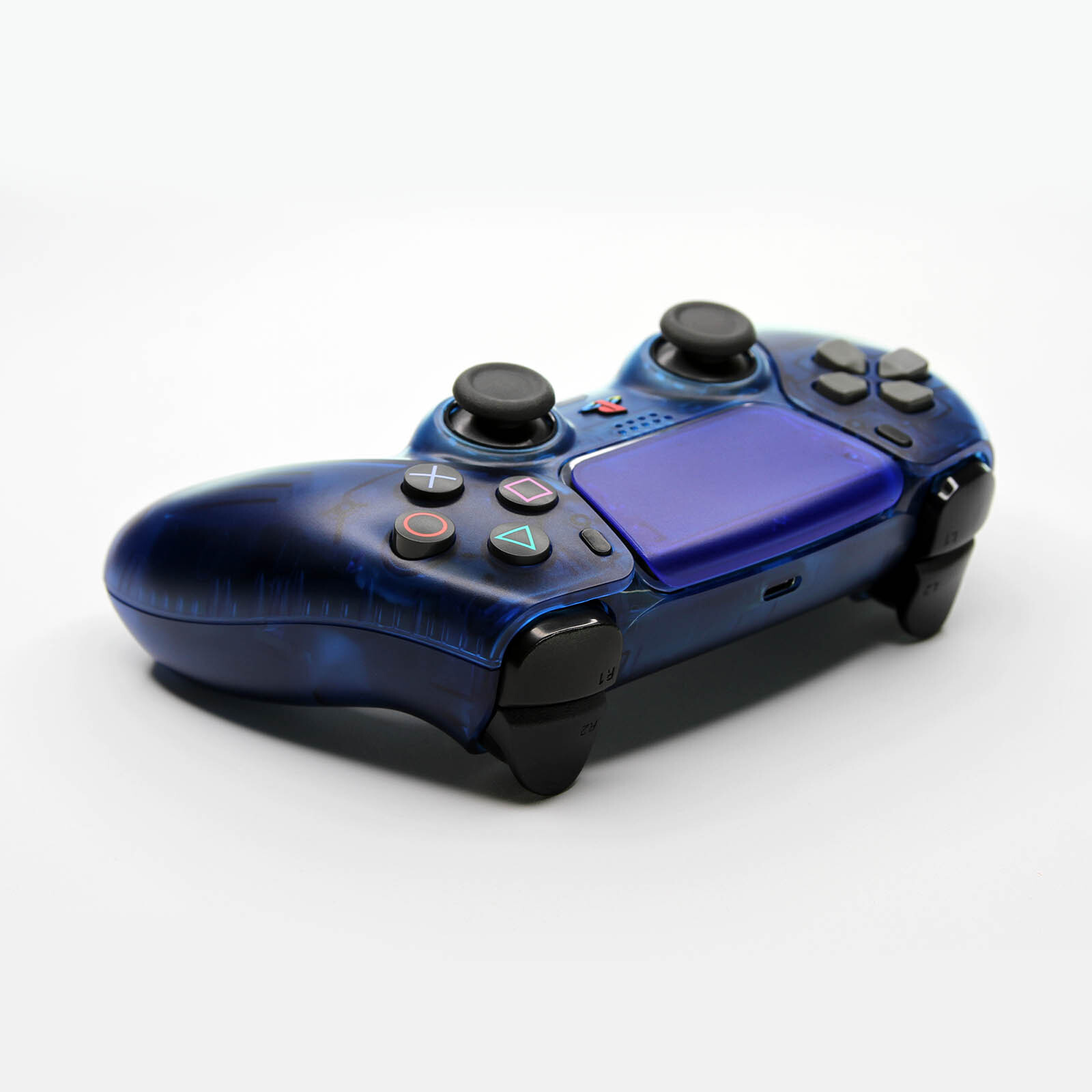 PS2 Clear Ocean Blue Killscreen x Sony DualSense Retro PS5 Controller Clicky