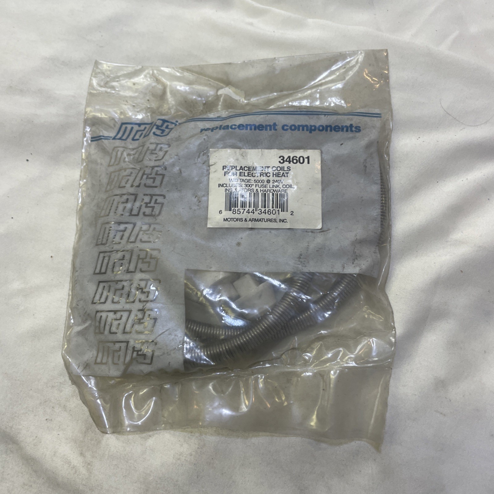 MARS REPLACEMENT COILS FOR ELECTRIC HEAT KIT P/N: 34601, wattage: 5000 @ 240VOLT