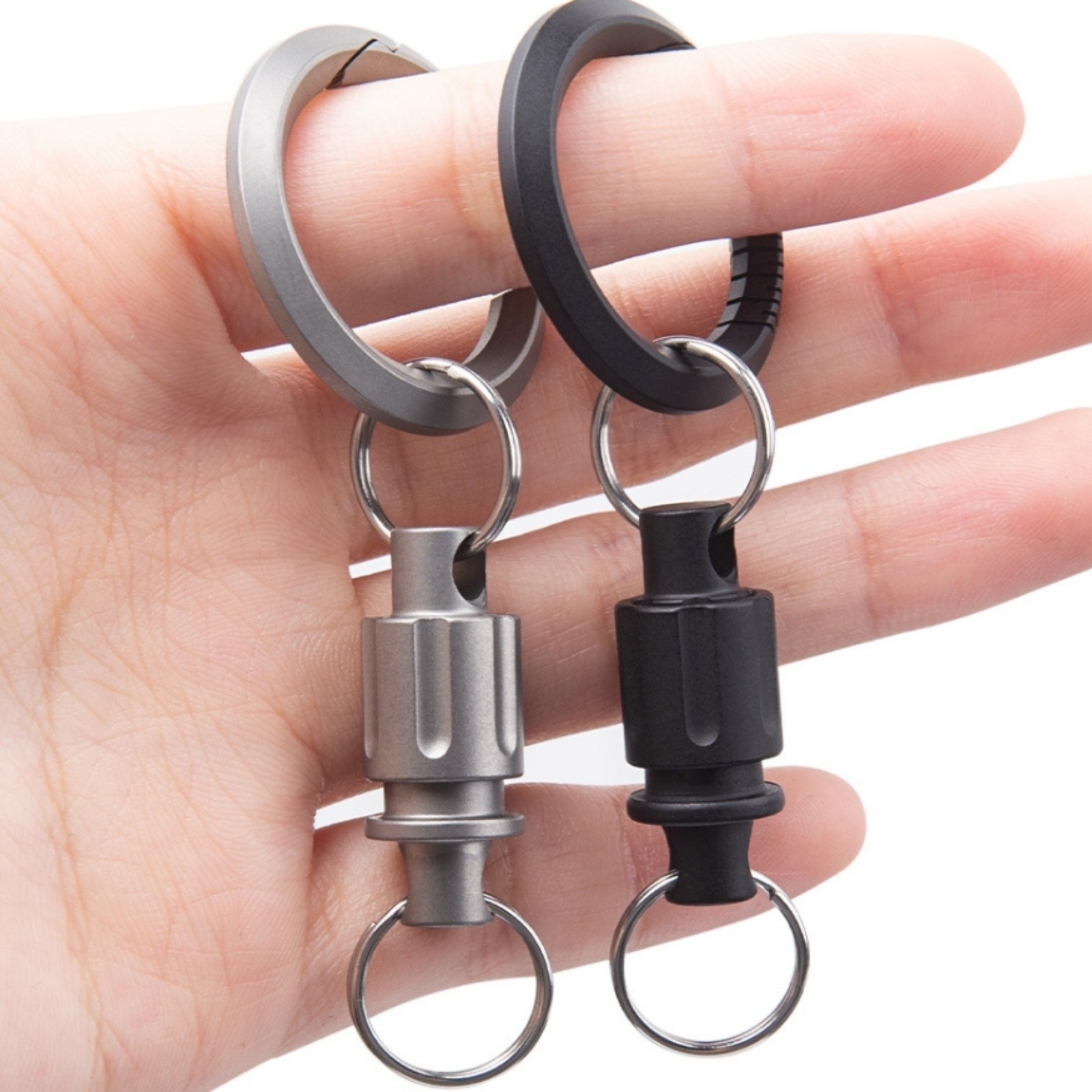 Titanium Alloy Quick Release 360° Swivel Keychain Connector EDC Portable