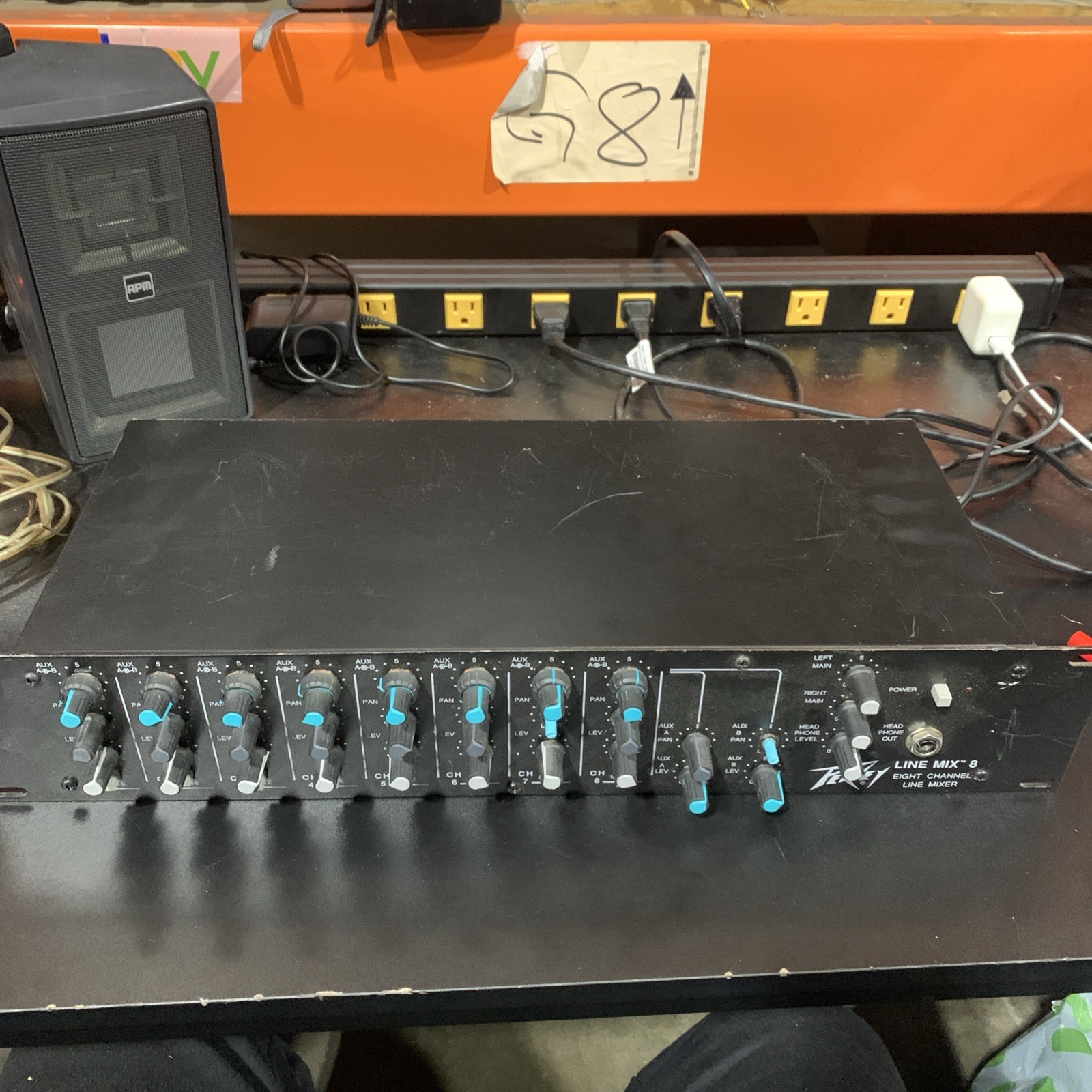 Peavey Line Mix 8 Rack Mount Eight Channel Mixer Studio/Live (UNTESTED)