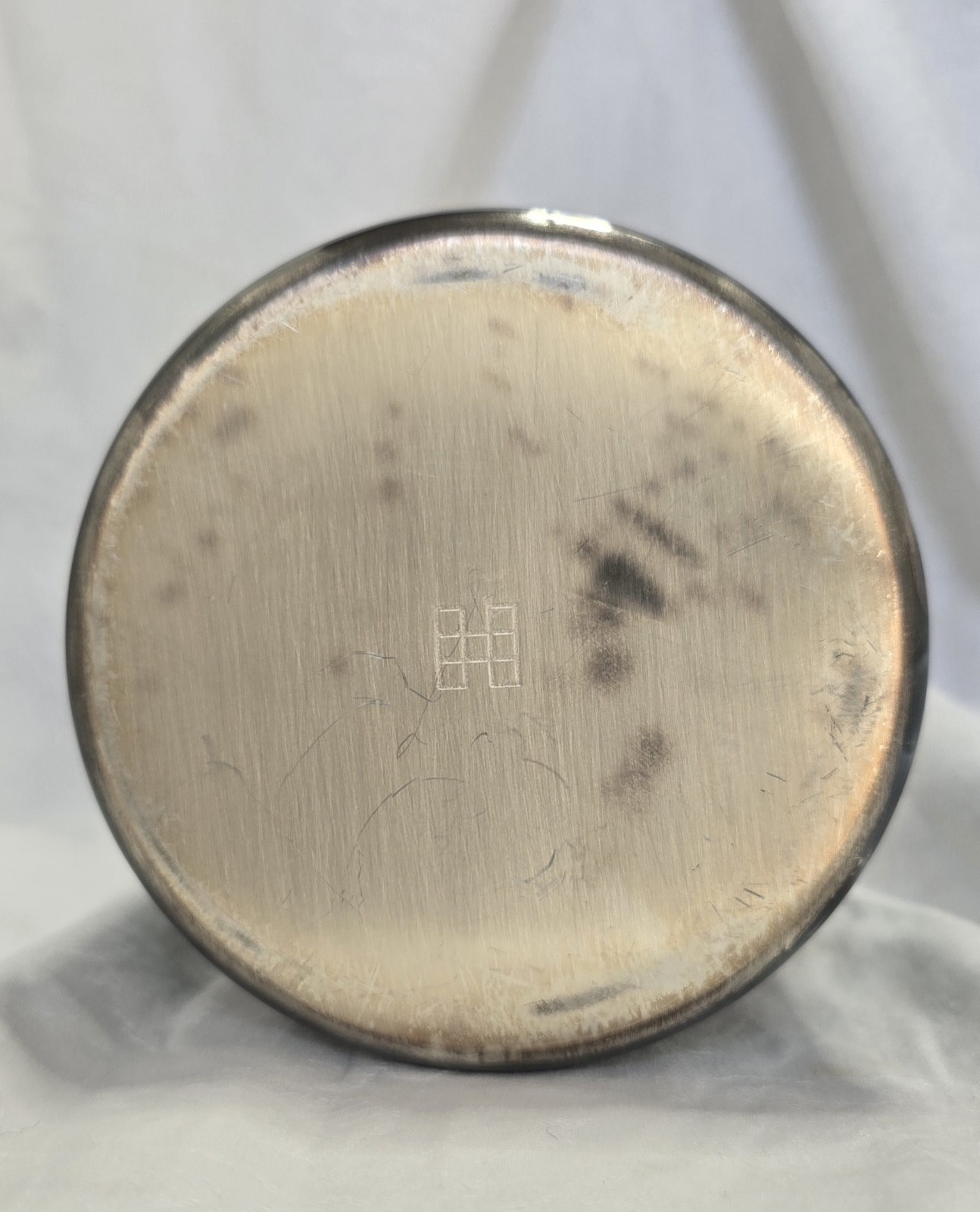 Iridescent Silver-Plated Coffee Canister