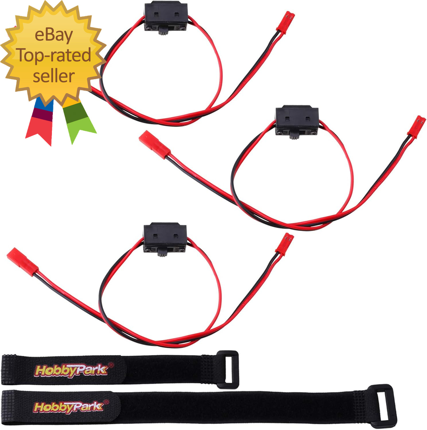 Switch with JST Connectors Plugs for RC Cars Trucks Quadcopters Drones Helicopte