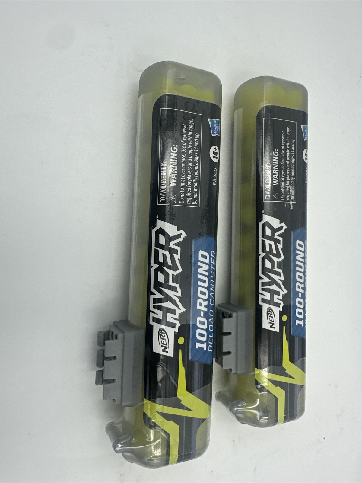 Nerf Hyper 100-Round Reload Canister - Lot of 2 - 200 Total - NEW Sealed