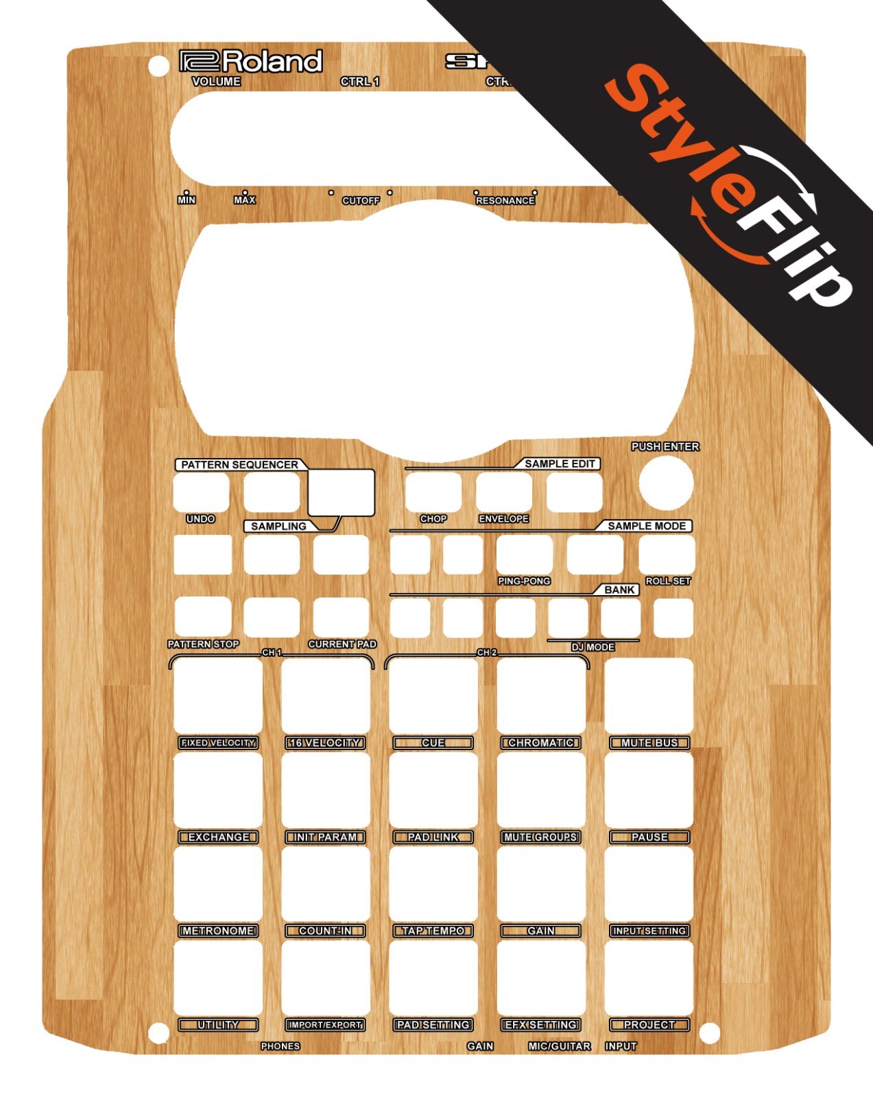 Roland SP-404 MKII Skins | Wood 5 | Protective Decal | StyleFlip Skins