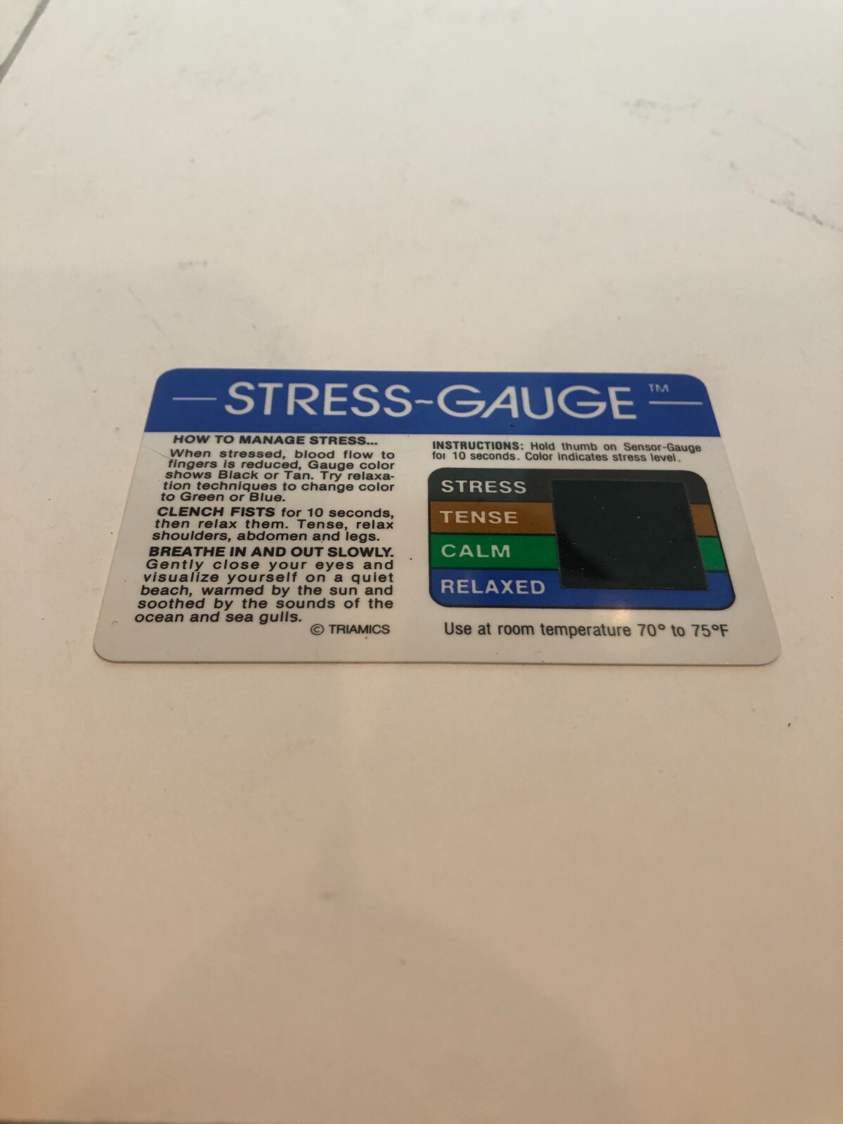 Triamics STRESS GUAGE - Test your Stress Levels #F45