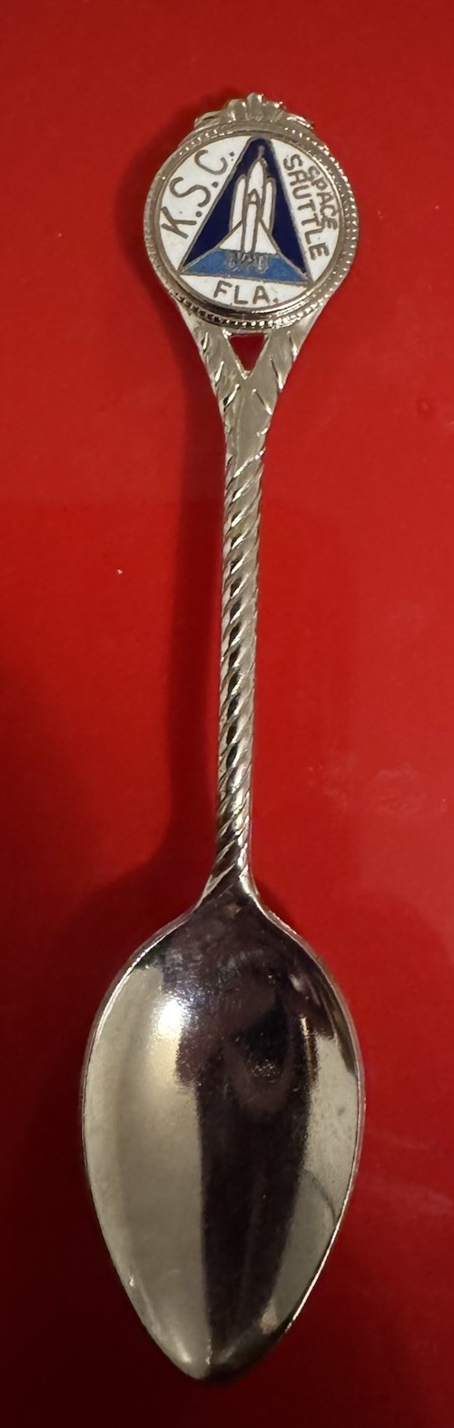 vintage souvenir spoon from the Kennedy Space Center (K.S.C.) in Florida