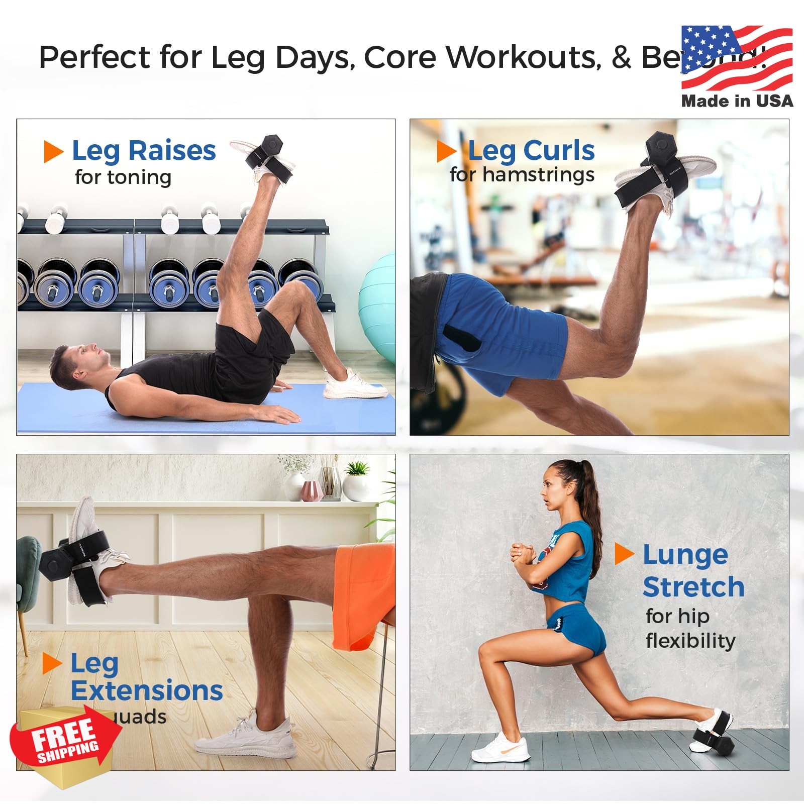 Monkey Foot Dumbbell Attachment for Glute Kickbacks & Leg Workouts, Adjustable A