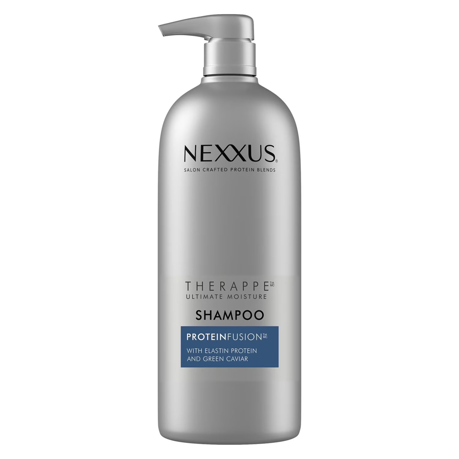 Nexxus Therappe Shampoo Ultimate Moisture ProteinFusion Elastin Green Caviar Pum