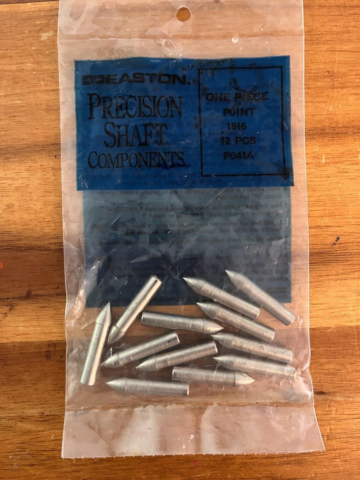 1 DZ EASTON PRECISION SHAFT COMPONENTS 1816 ONE PIECE POINTS GLUE IN ARROW POINT