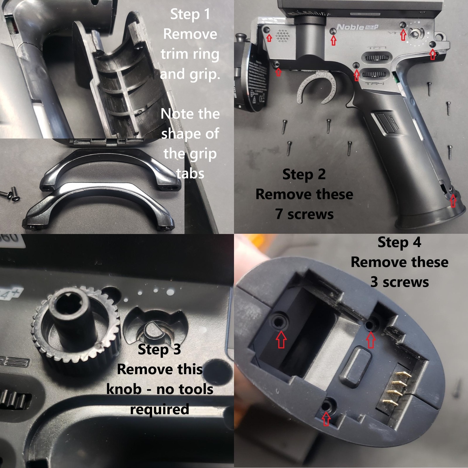 Throttle Trigger Replacement for Flysky Noble NB4+/NB4+ Pro - 2 Pack