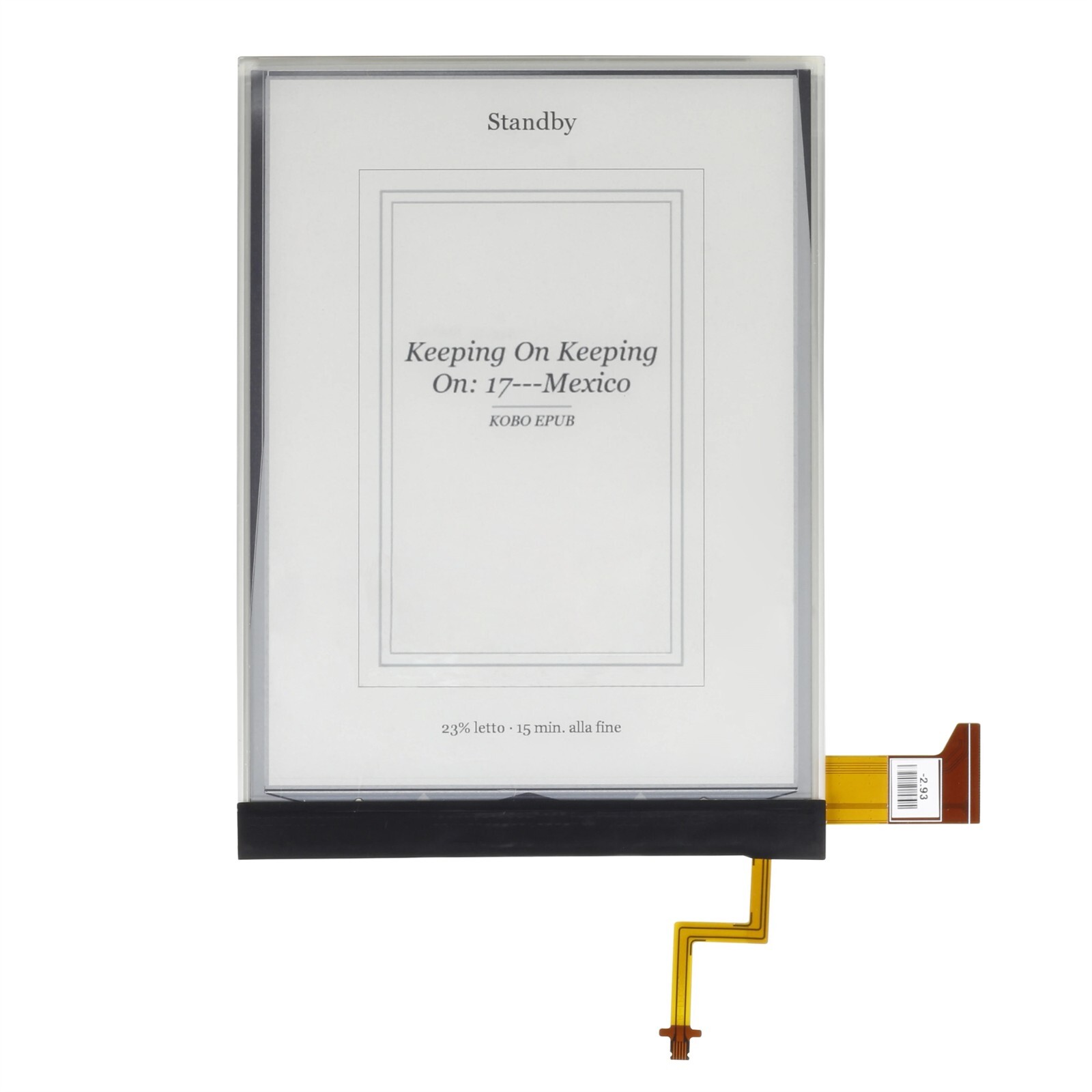 6" display (matte) for Pocketbook 615 Plus reader screen with backlight no touch