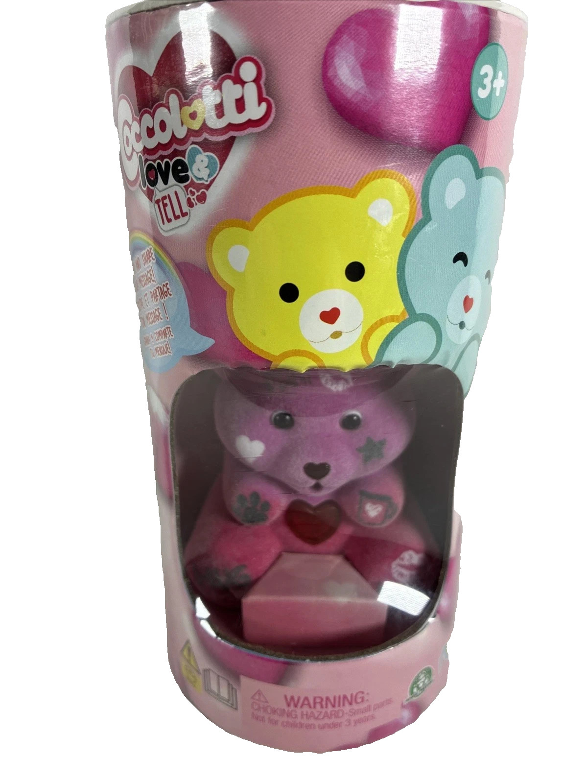 Coccolotti Love & Tell Love Interactive Bear “Valentine” Charm With Clip & Chain