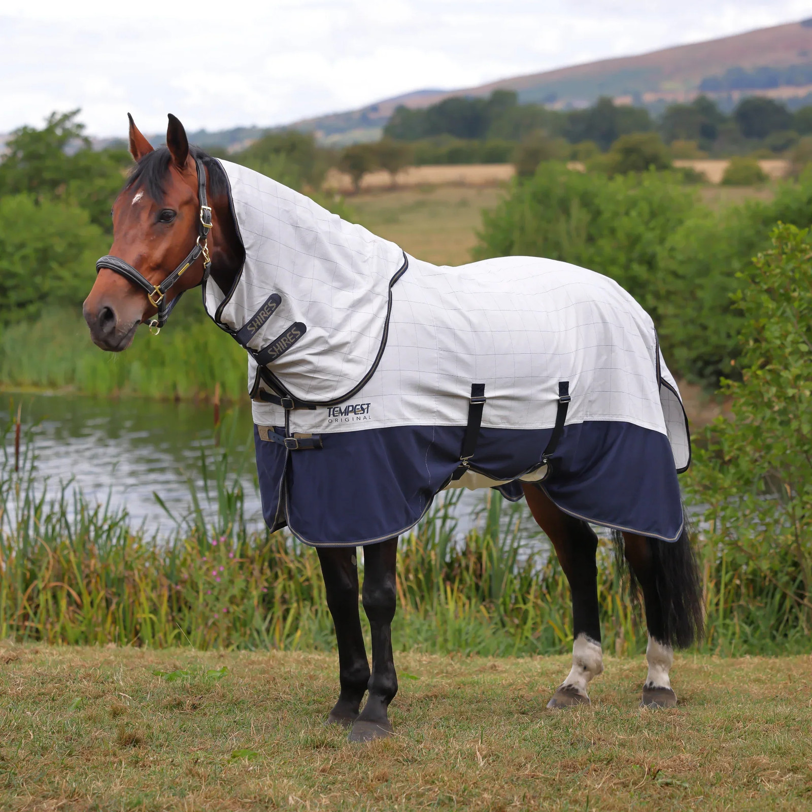 Shires Tempest Original Summer Shield UV Protection Horse Sheet Set - White -