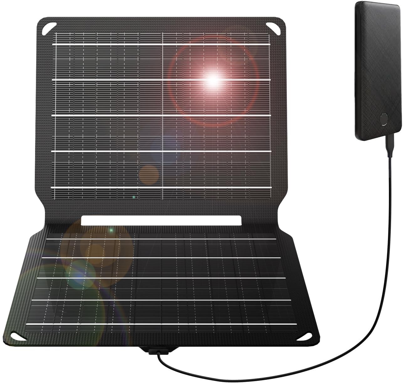 FlexSolar 10W Portable Solar Chargers 5V USB Small Power Emergency ETFE