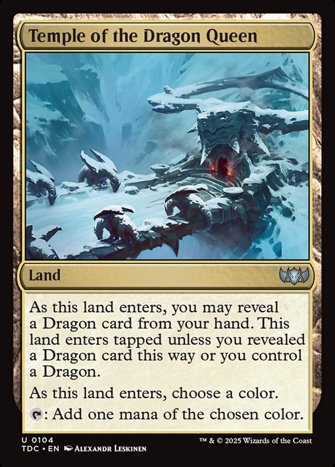 Temple of the Dragon Queen 0104 Non Foil Uncommon Tarkir Commander MTG NM