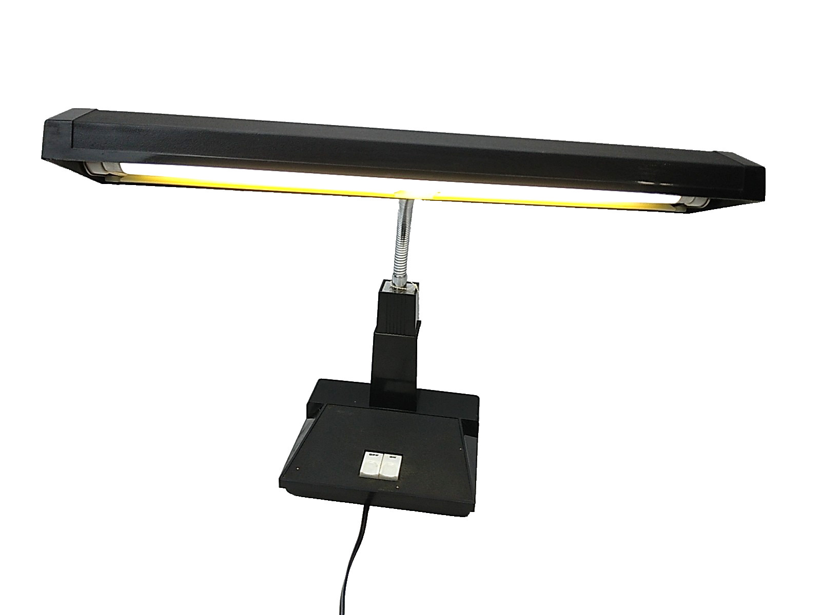 Vintage  Black Fluoresent Desk Lamp  Tested Works UL Approved