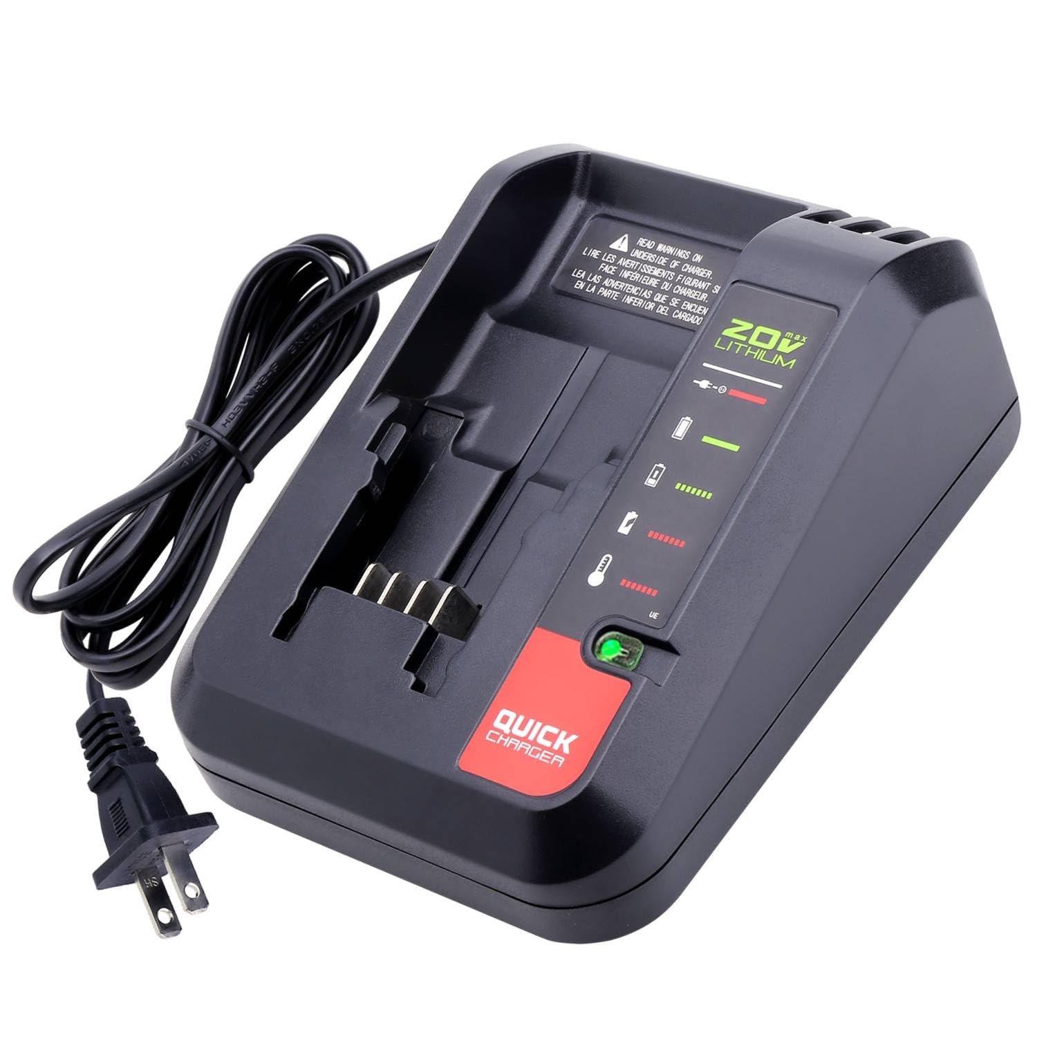 Fast Battery Charger for Power Tool Lithium Battery Power Core Base 20V 2A De...