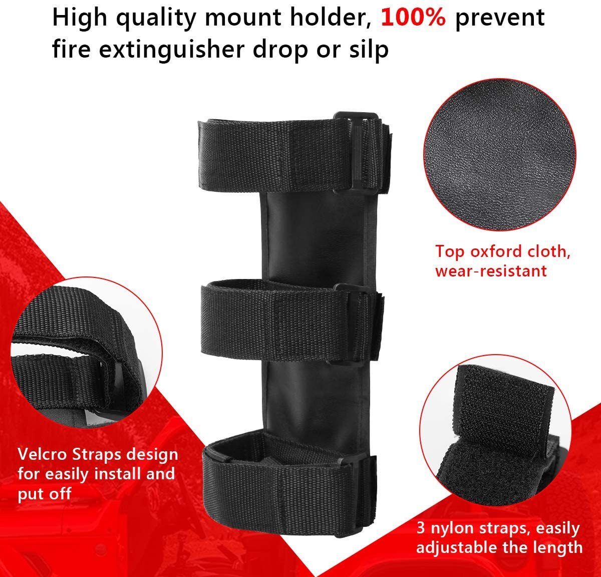 Fire Extinguisher Holder Adjustable Roll Bar Fire Extinguisher Mount Strap