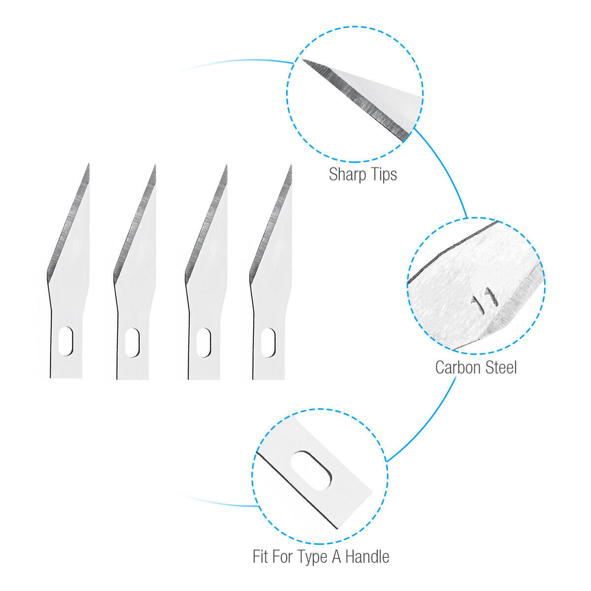 100PCS Blades #11 Exacto Knife x-Acto Hobby Multi Tool Art Craft Replacement