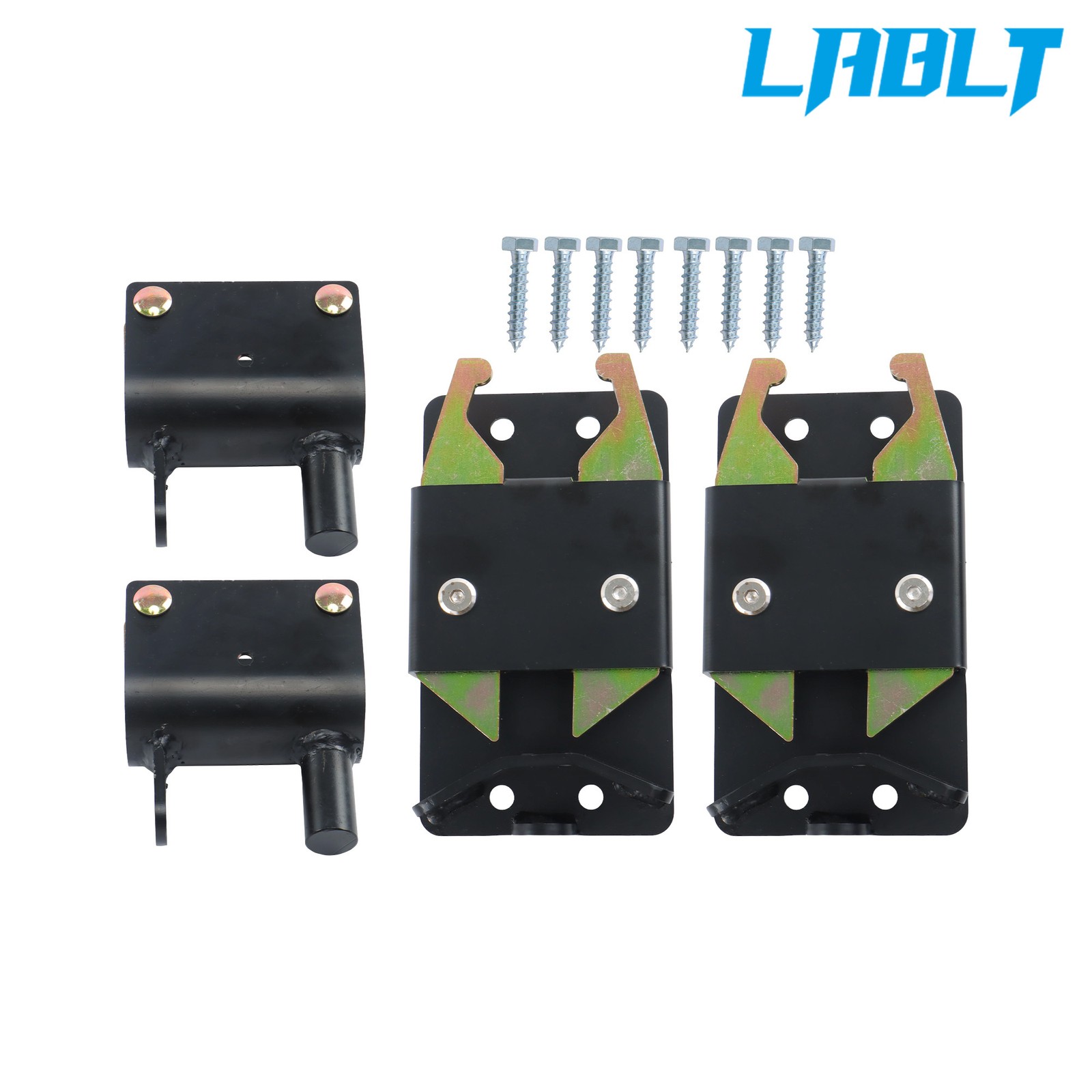 LABLT 2 Pack Farm Gate Latch Metal Gate 2"–2 3/4" Post W/Mounting Screw 2 Way