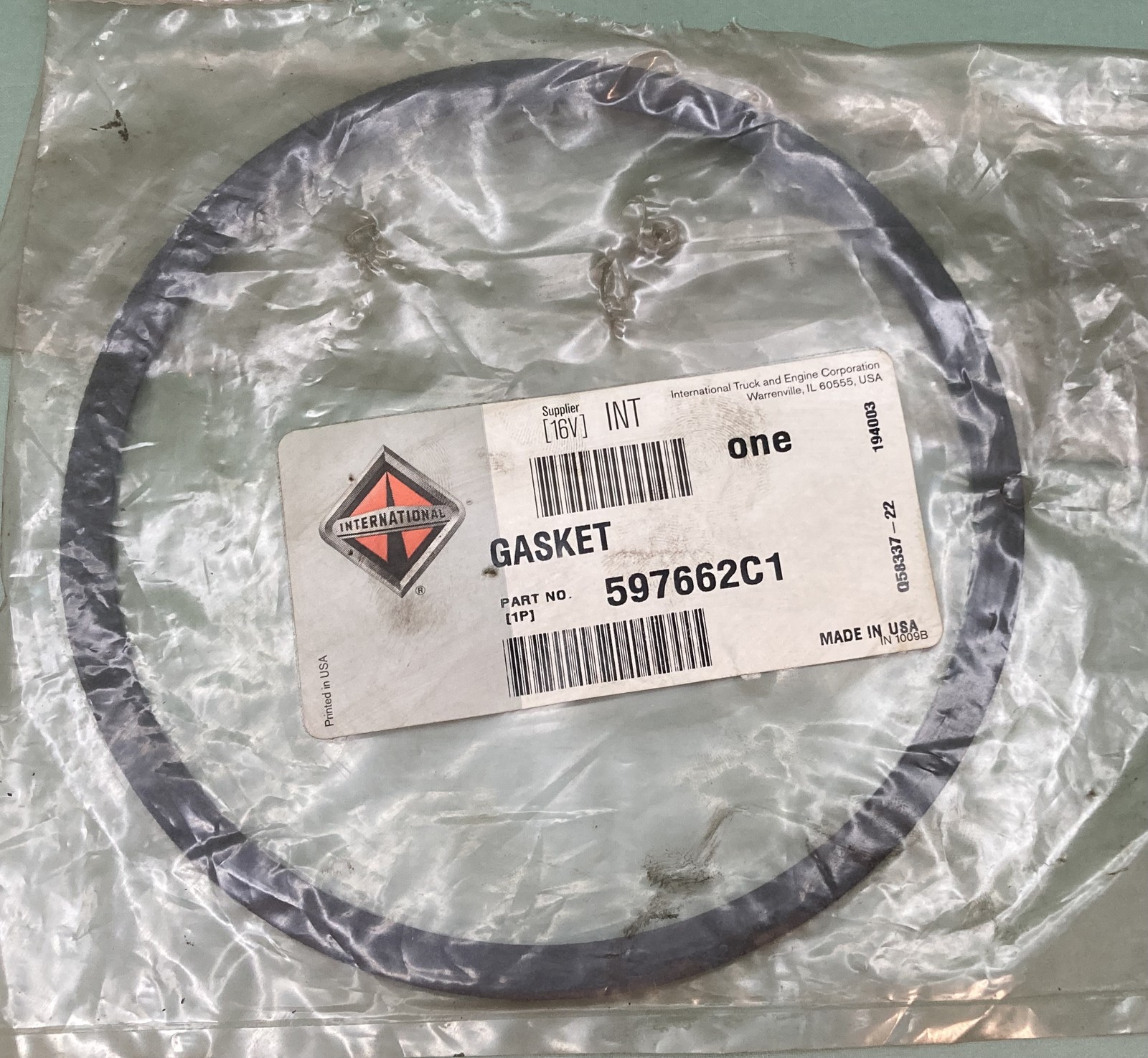 New Genuine International 597662C1 Power Steering Reservoir Gasket