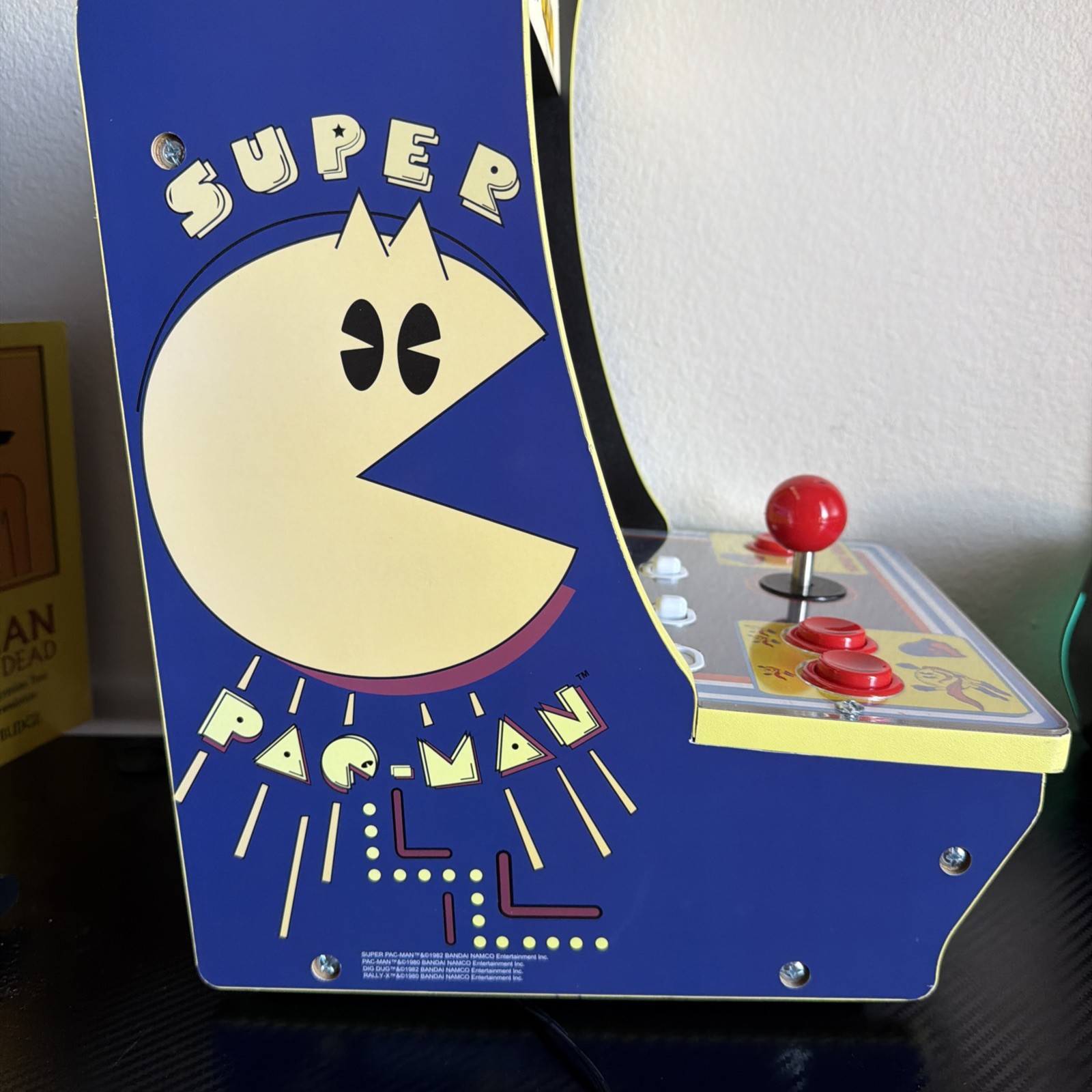 Arcade1Up Super Pac-Man Counter Top Arcade Machine 4 Games; Clean And Working