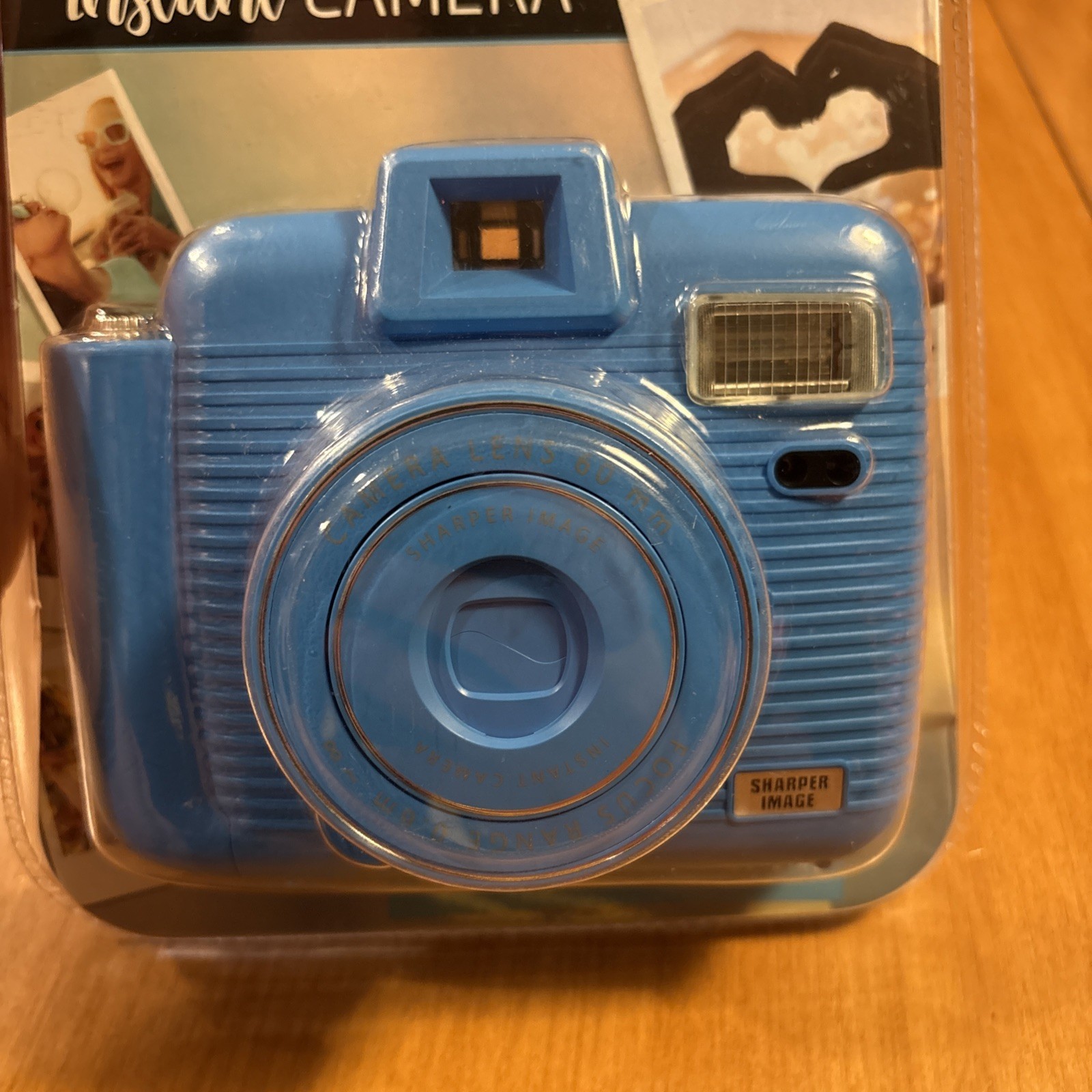 SHARPER IMAGE Instant Camera with Flash, Model 1009078 NEW SEALED - BLUE
