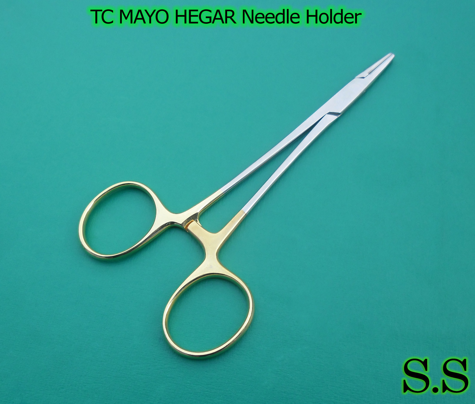 2 MAYO HEGAR SURGICA NEEDLE HOLDER 12"+9" SERRATED W/ TUNGSTEN CARBIDE INSERTS
