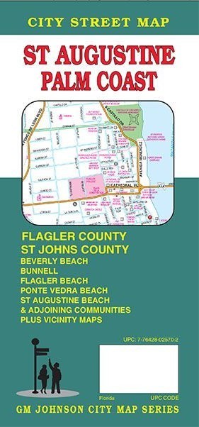 City Street Map of St Augustine / Palm Coast, Florida, by GMJ Maps