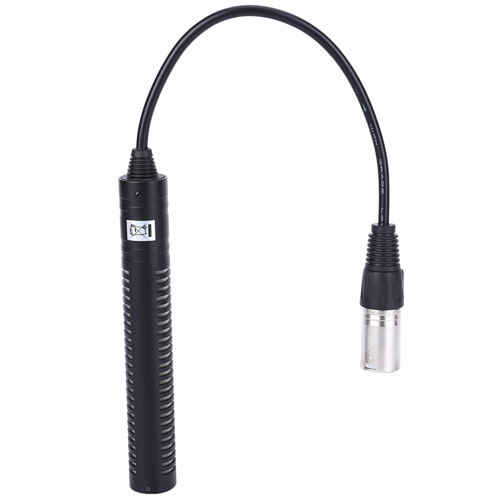 Condenser Microphone Stereo Camera Mic Video Recording Black Unidirectional Anti