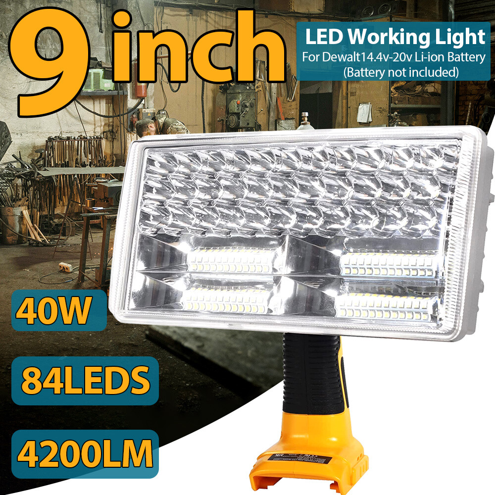 4200LM Flashlight for Dewalt 20V Max Li-ion Battery 40W Dewalt 20V Light Outdoor