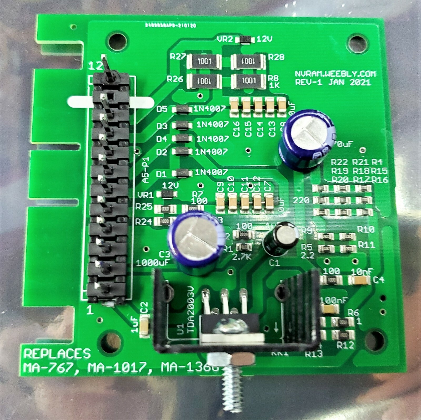 Gottlieb Aux Power Supply A5 - Replaces MA-767, MA-1017, & MA-1366