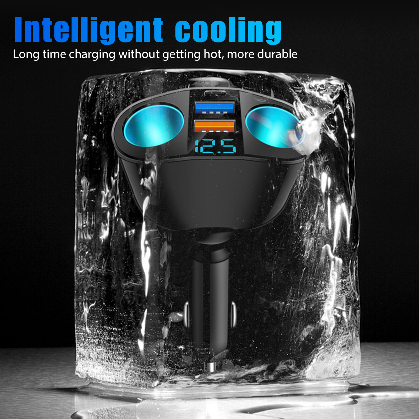 Car Cigarette Lighter Socket Adapter Dual USB Double Plug Charger Splitter 12V