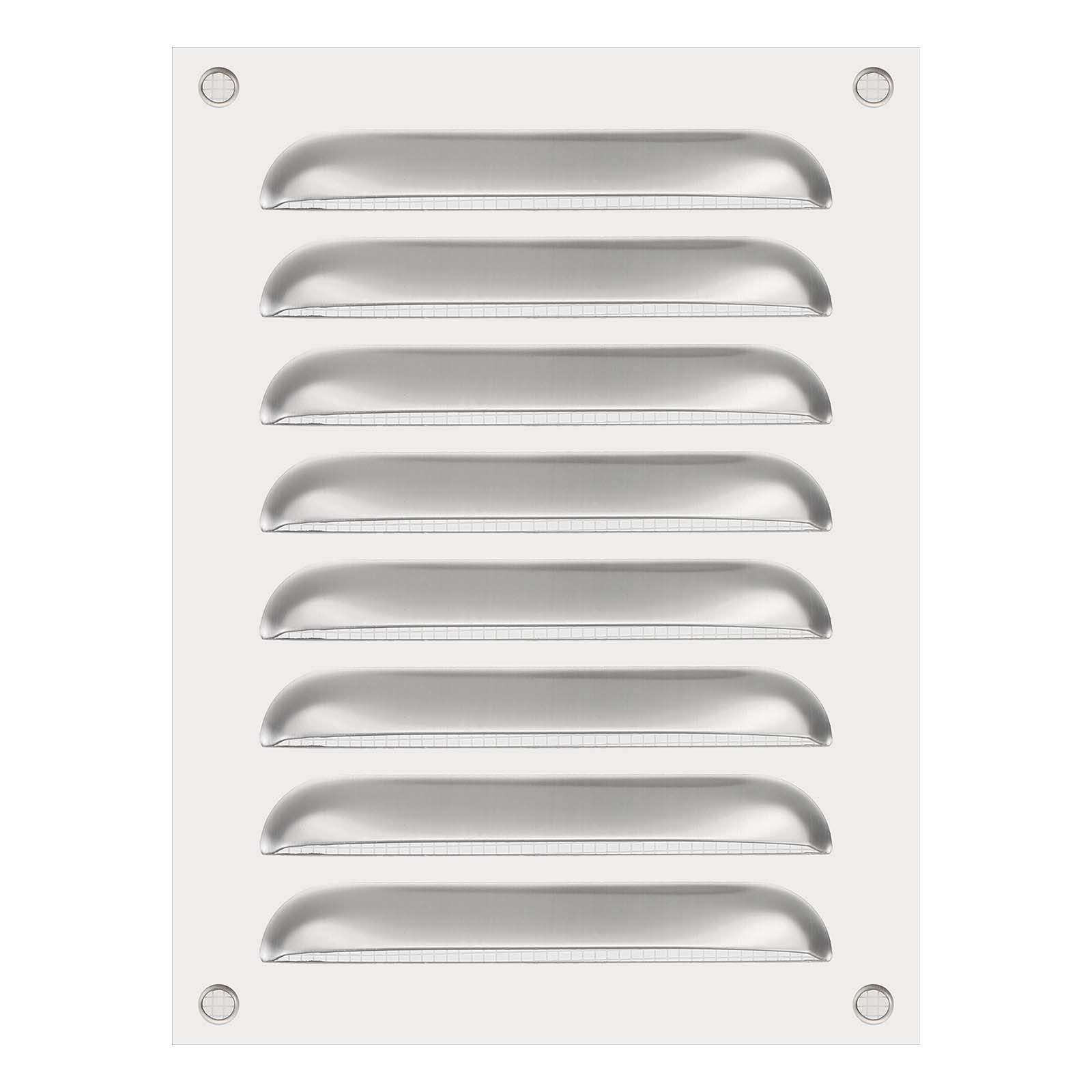 8x6" Stainless Steel Vent Cover, Grille Ventilation Cover Built-in Mesh, Silver