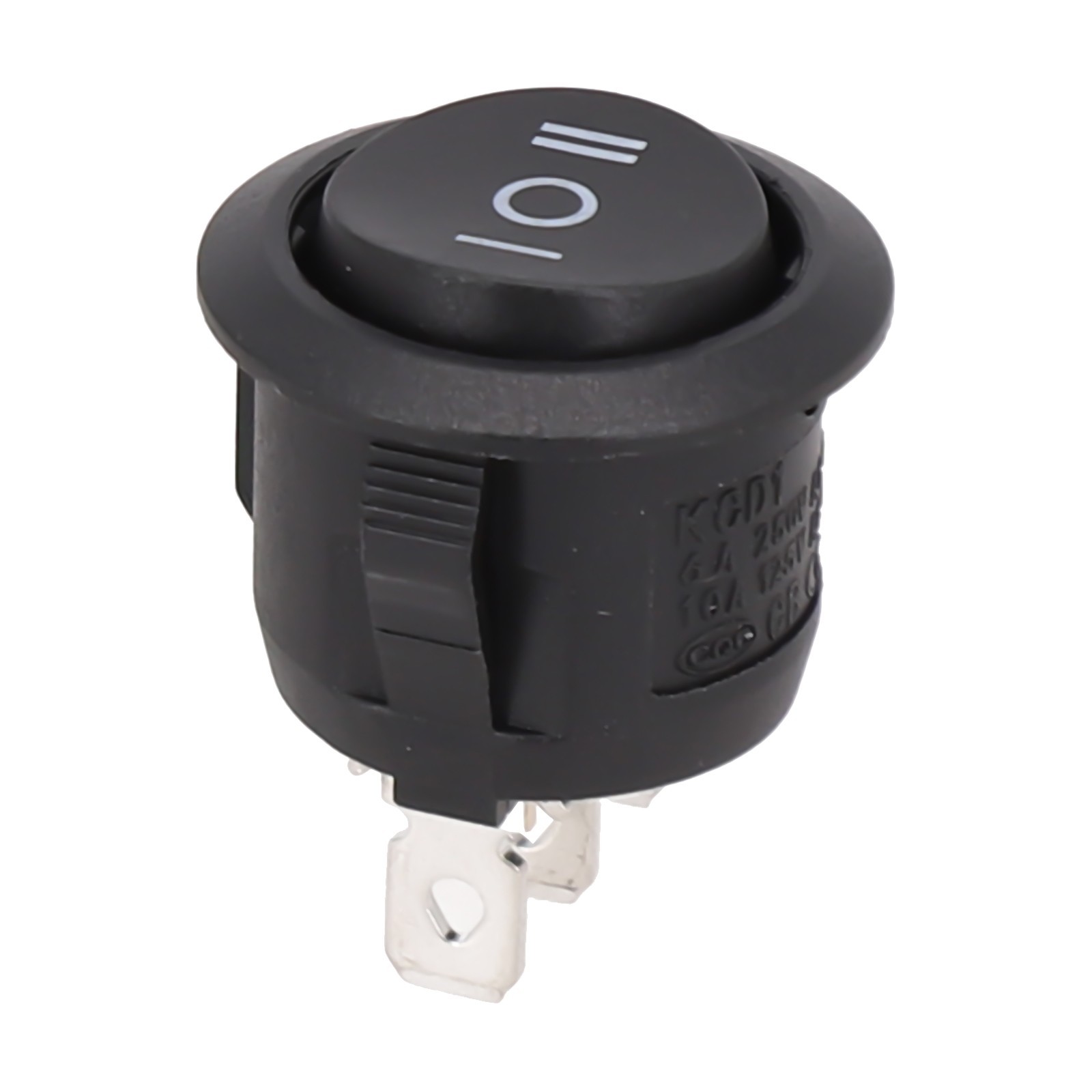 On/Off/On Rocker Switch Round SPST Contacts 3Pins for TOGGLE AC 250V/6A 125V/10A