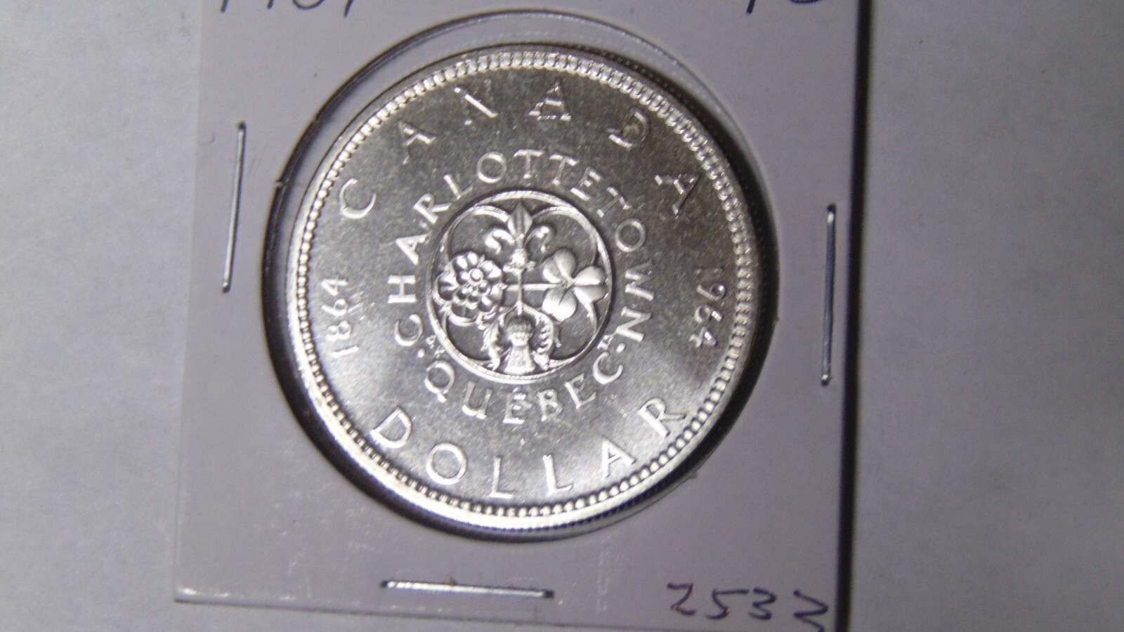 Proof-Like 1964 Canada Silver Dollar Queen Elizabeth II Charlottetown (7224)