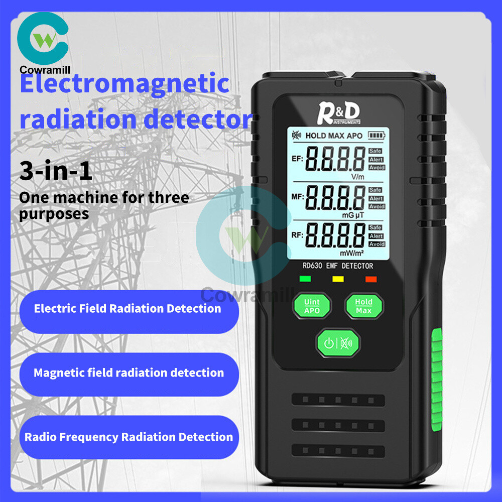 RD630 3-in-1 EMF Meter Electromagnetic Field Radiation Detector Geiger Counter