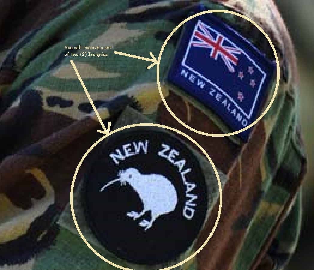 KANDAHAR WHACKER© NATO ISAF COALITION ARMED FORCES SSI: NEW ZEALAND KIWI + FLAG