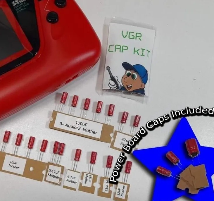 Game Gear Capacitor Kit (Full Replacement | VA0 - VA1)
