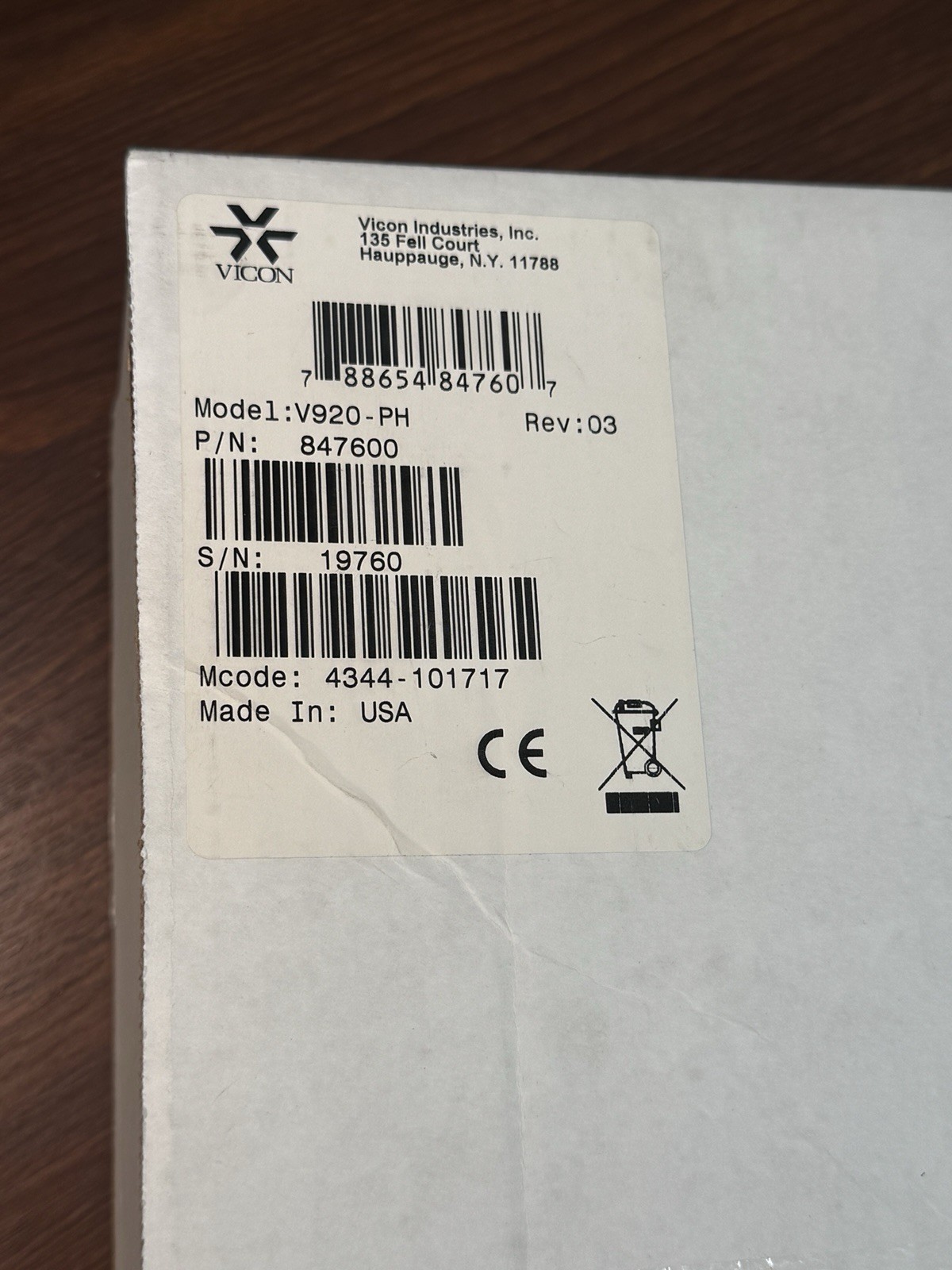 Vicon V920-PH Pendant Adapter