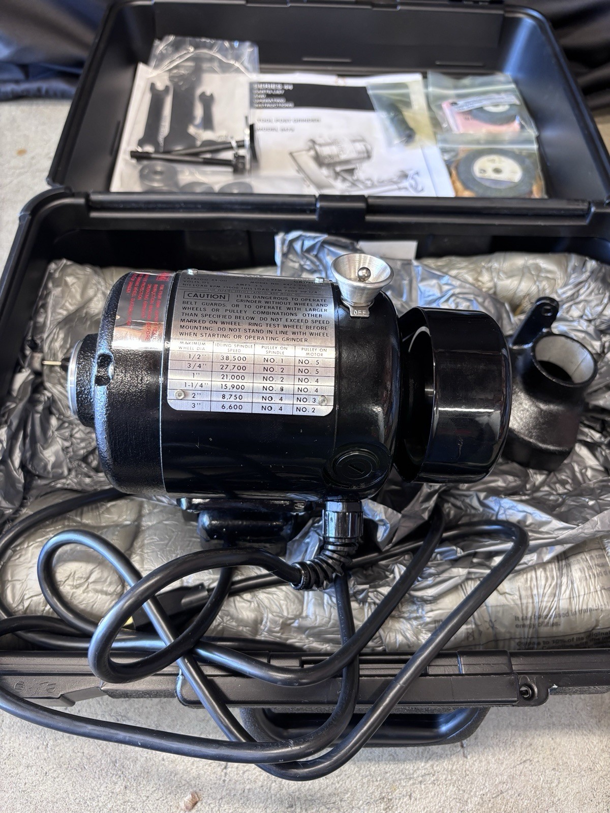 Dumore 44-011 Model 8473-210 Tool Post Grinder